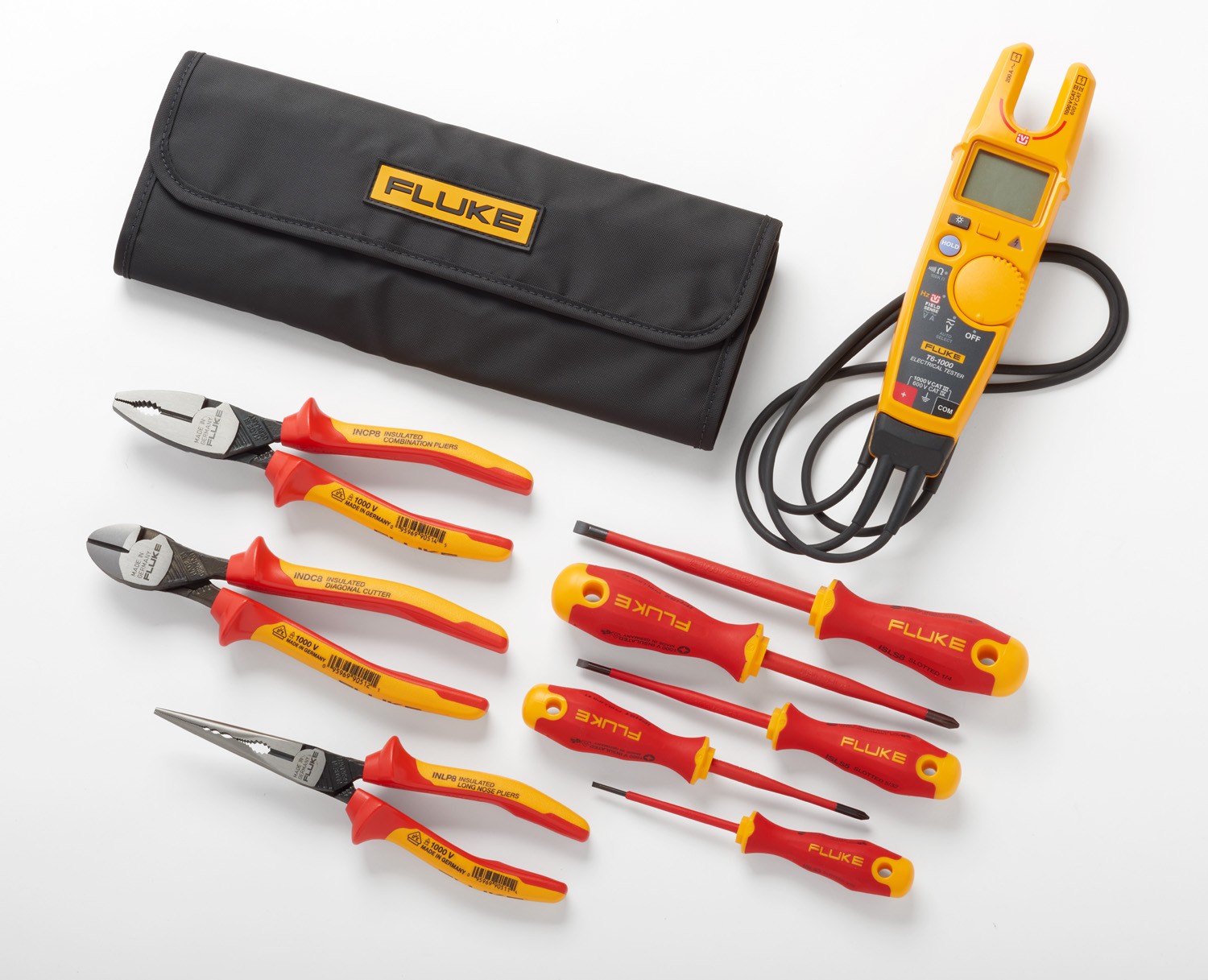 Kit comprobador eléctrico Fluke T6-1000 con herramientas de mano aisladas