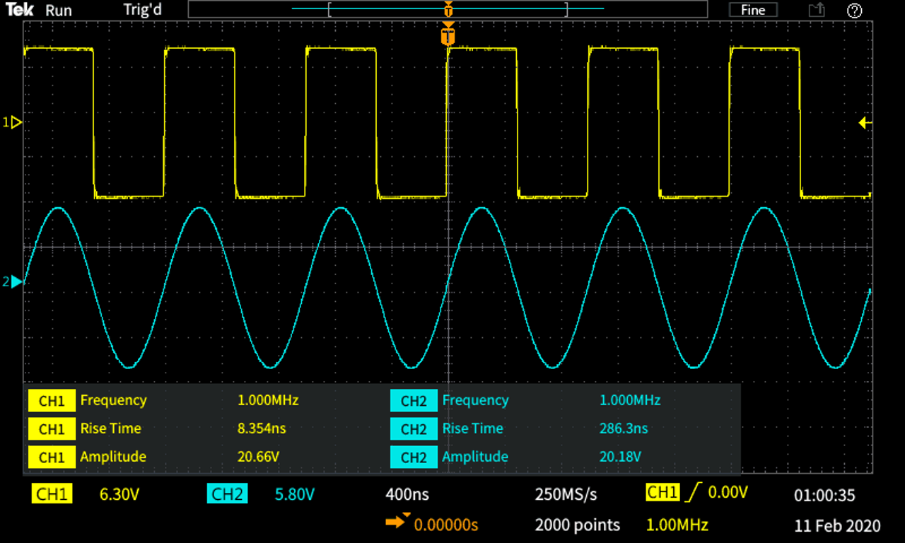 TBS1000C Osciloscopio digital Tektronix 2 canales