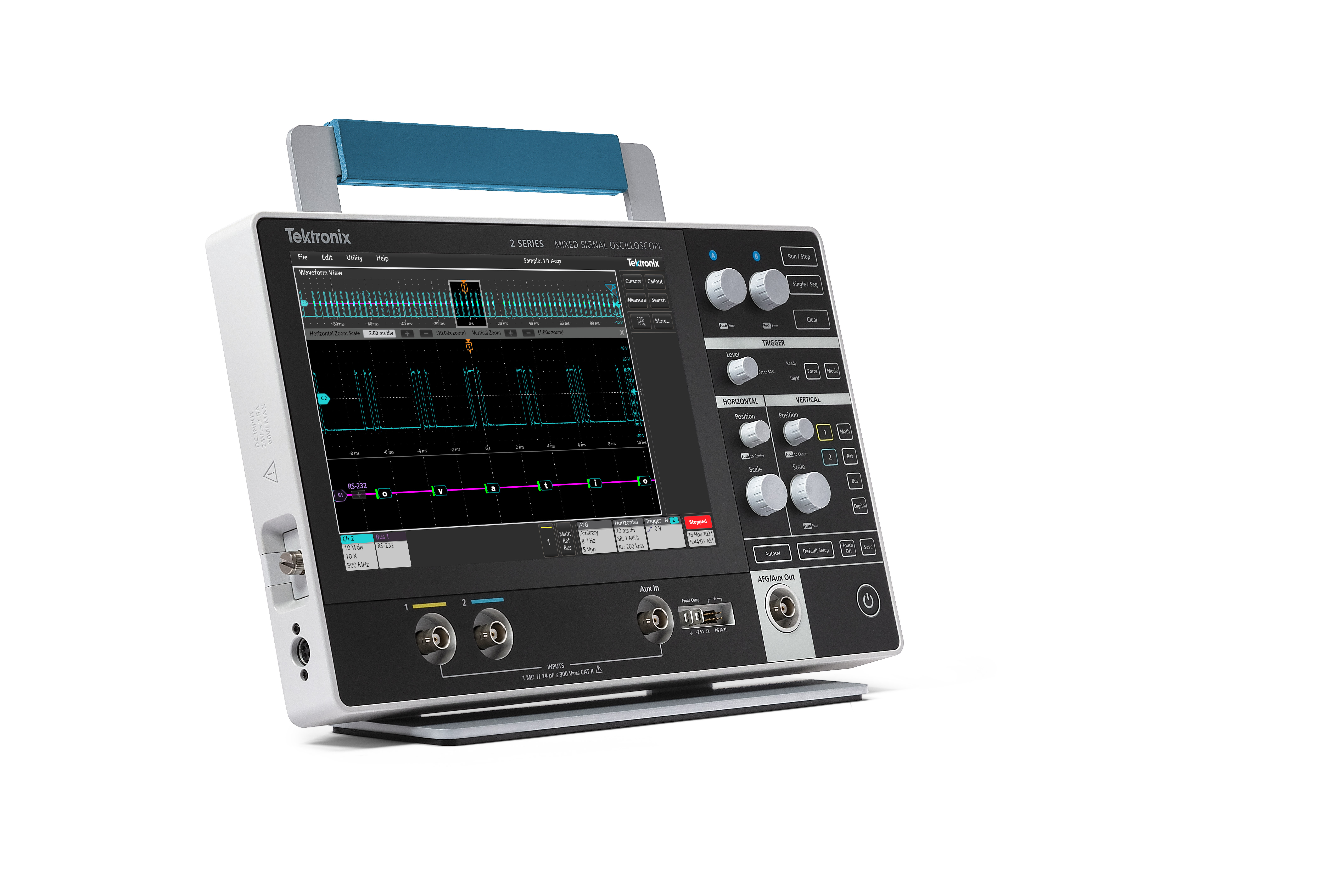 MSO 2 Osciloscopio portátil de señal mixta Tektronix